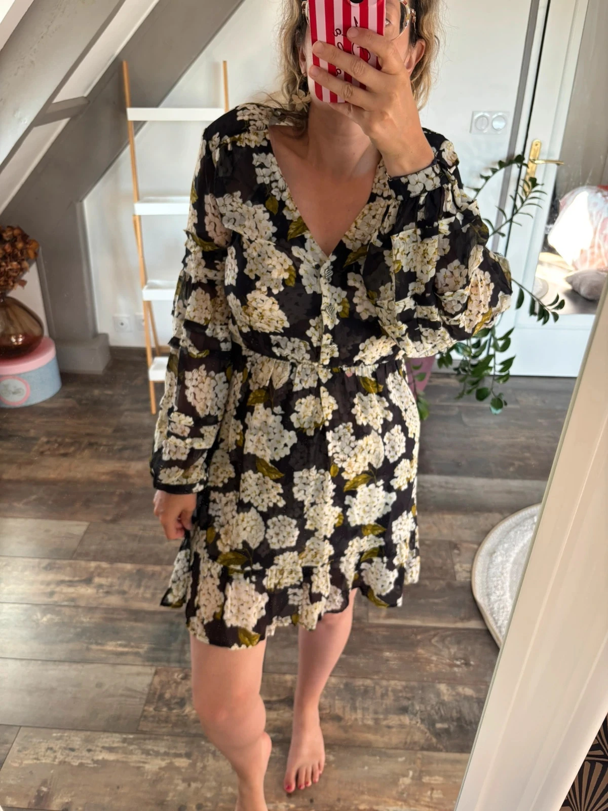 Robe The Kooples avec sous-robe – Imprimé floral – Très bon état